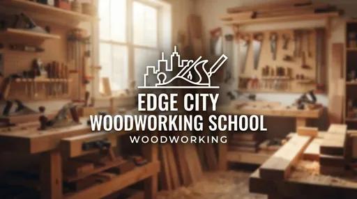 Edge City Woodworking School — AI illustration, not a venue photograph